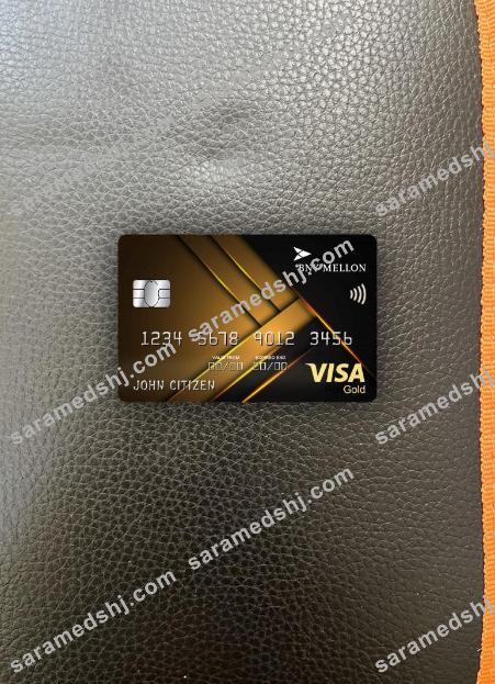 USA Bank of New York Mellon visa gold card photolook front